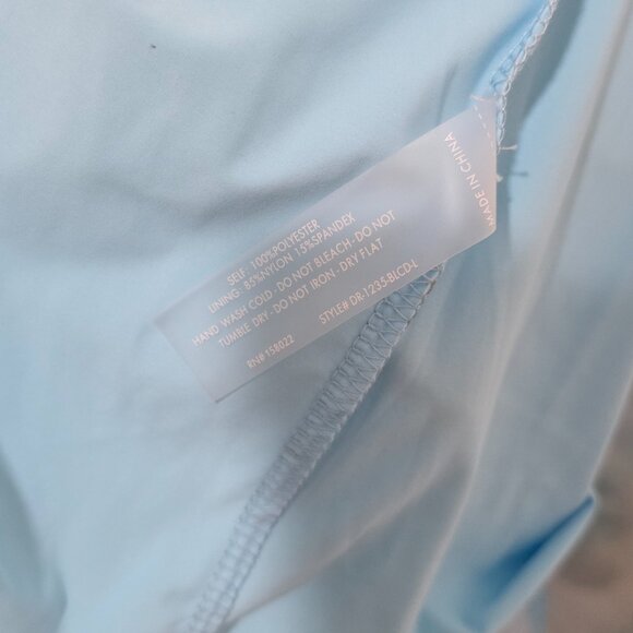 Blue Cloud Organza Puff Cap Sleeve Dress - Picture 2 of 6